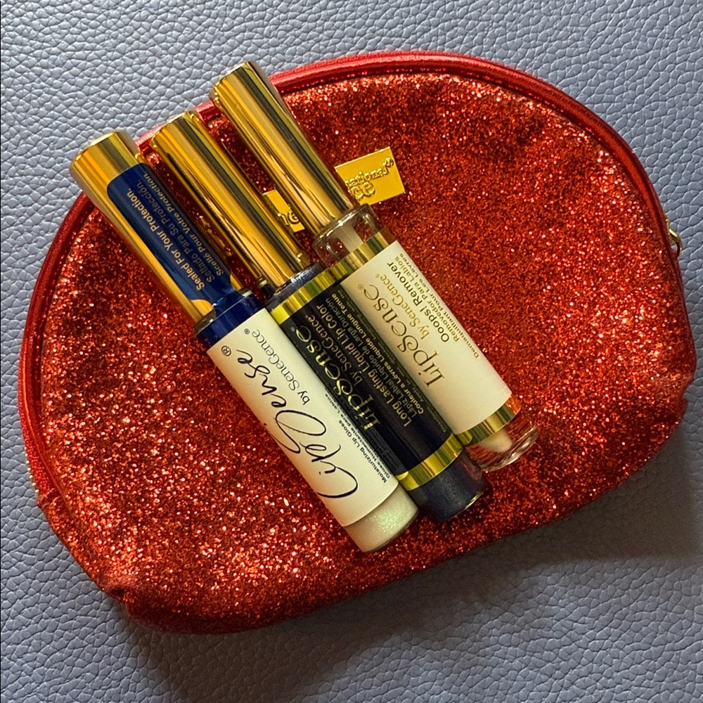 LipSense TEAM WICKED Collection with Red Glitter Bag